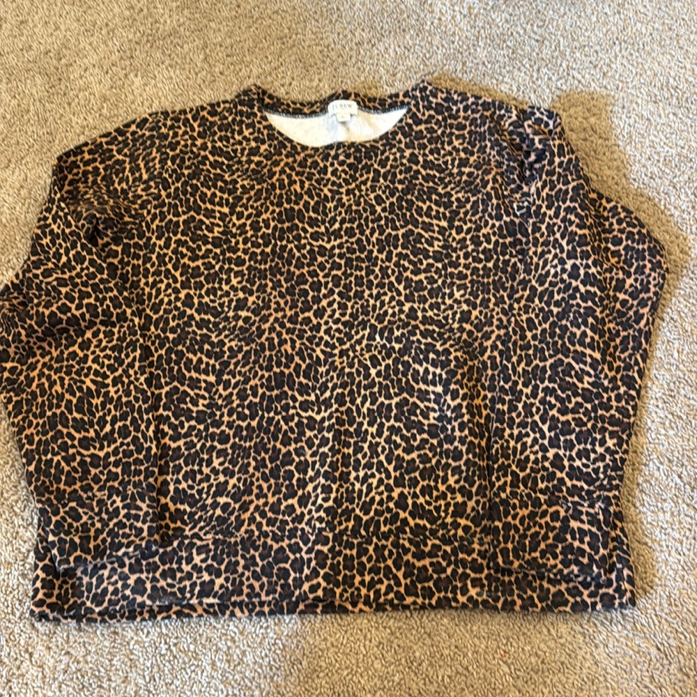 J Crew Leopard print sweatshirt